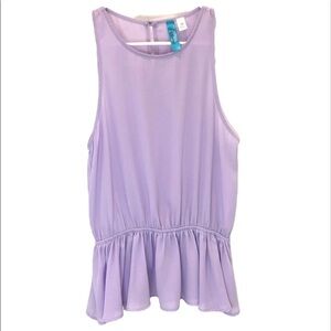 2/$15 Buttons - Lavender Sleeveless Blouse Top